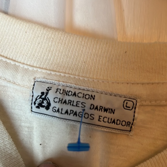 VTG Charles Darwin Galapagos Islands Blue Footed Booby T-Shirt Men’s Large - Picture 4 of 8